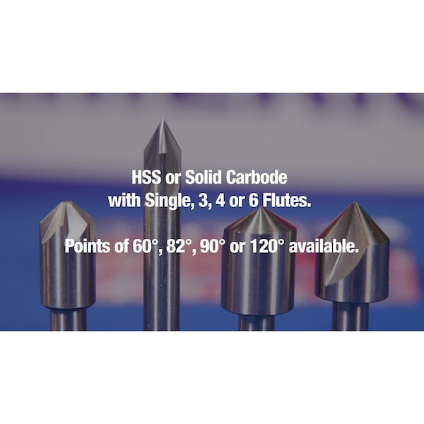 1/4-82 Carbide 6 Flute Countersink